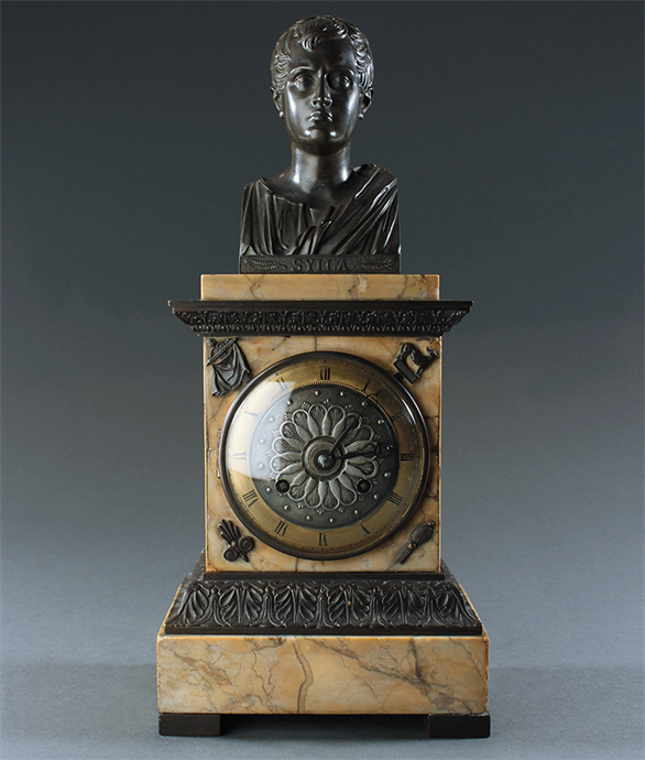Picture of Early 19th Century Clock with Bust of Sylla (Napoleon) 