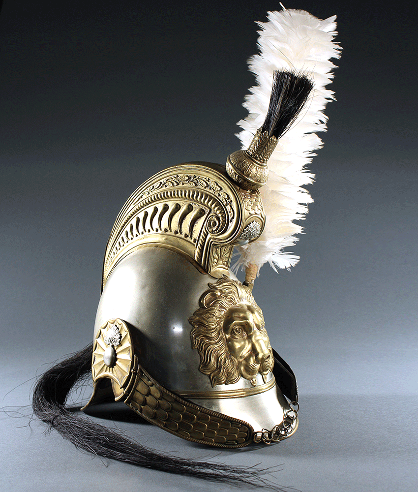 Cuirassier's Helmet with white plume.