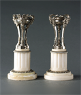 Picture of CA0927 French Athenienne Silver Gilt Candlesticks attributed to Henry Dasson
