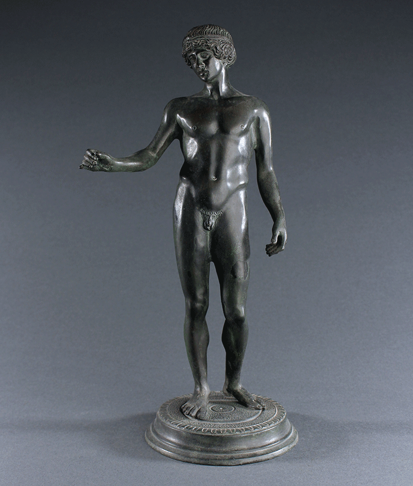 Grand Tour Bronze of Ephebe the Lamp Bearer.