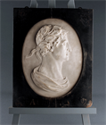 Picture of Rare 18th Century Grand Tour Oval Relief Marble Plaque of Augustus 