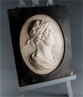 Picture of Rare 18th Century Grand Tour Oval Relief Marble Plaque of Augustus 