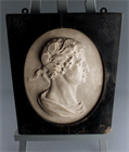 Picture of Rare 18th Century Grand Tour Oval Relief Marble Plaque of Augustus 