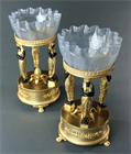 Picture of CA0338 Rare Pair of Empire style Retour d'Egypte centrepieces