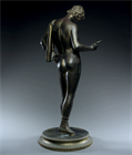 Picture of Large Grand Tour patinated bronze of Narcissus