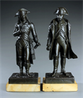 Picture of CA0226 Rare pair of Napoleon bronzes as revolutionary General and Emperor by Riviere