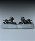 Picture of Small pair of bronze English Regency lions