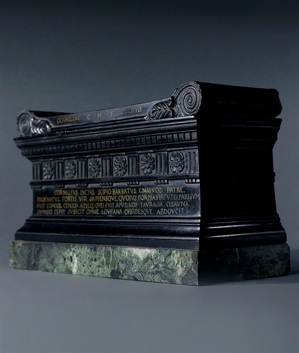 Picture of Large Grand Tour black marble model of the Tomb of Scipio