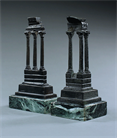 Picture of Pair of Grand Tour Cabinet Bronzes of Temples in Rome