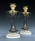 Picture of CA0367 Fine Pair of Russian Athenienne Style Triform Candlesticks