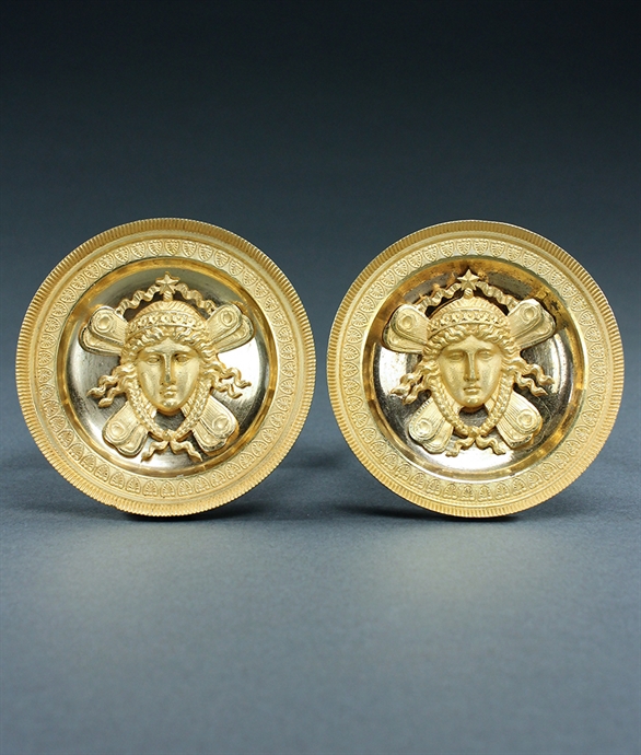 Picture of Fine pair of French Empire curtain tie backs 