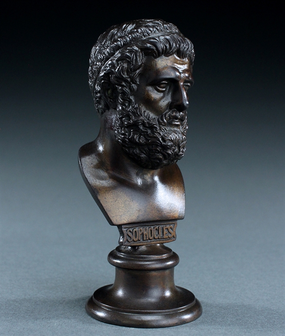 Picture of CA0427 Small Grand Tour Bronze Bust of Sophocles