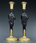 Picture of Rare pair of Berlin Iron candlesticks attributed to Karl Friedrich Schinkel