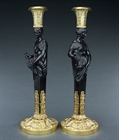 Picture of Rare pair of Berlin Iron candlesticks attributed to Karl Friedrich Schinkel