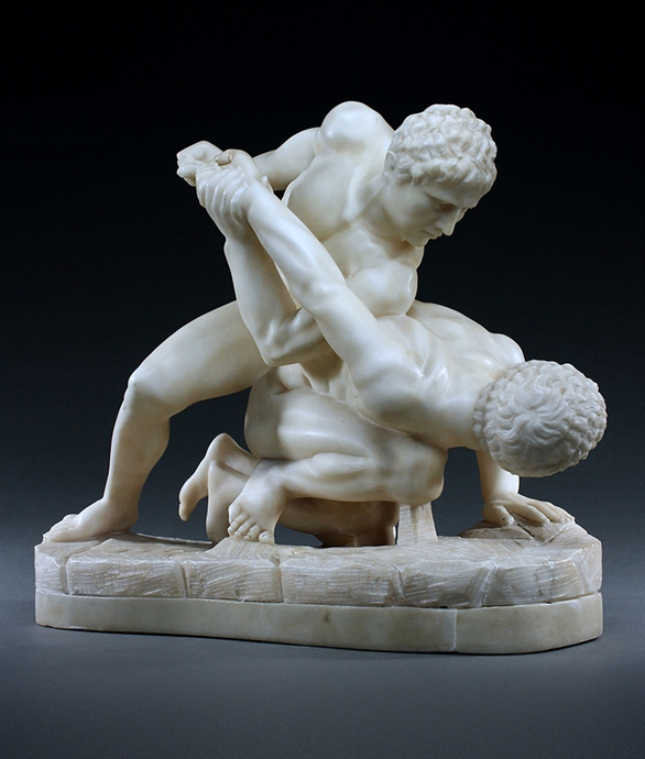 Picture of Large Grand Tour alabaster model of the Pancrastinae or Wrestlers 