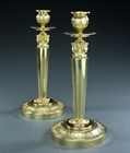 Picture of CA0381 French Empire caryatid bronze candlesticks in the manner of Galle