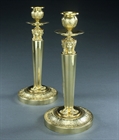 Picture of CA0381 French Empire caryatid bronze candlesticks in the manner of Galle