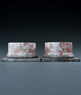 Picture of CA0374 Decorative pair of Grand Tour specimen marble short columns