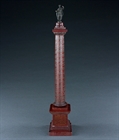 Picture of CA0363 Grand Tour Column of Marcus Aurelius in Marmo Rosso marble