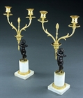 Picture of CA0369 Decorative pair of 19thC Louis XVI style candelabra