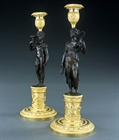 Picture of Pair of Empire figural candlesticks attributed to Feuchère by Galle