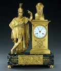 Picture of CA0378 Fine French Empire clock of Alcibiades with the bust of Socrates 