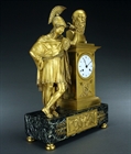 Picture of CA0378 Fine French Empire clock of Alcibiades with the bust of Socrates 