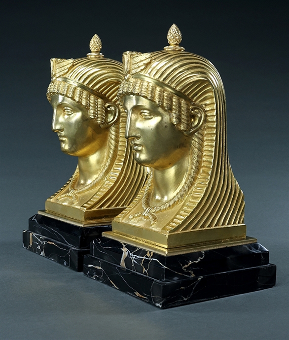 Picture of CA0379 Fine pair of French Empire 'Retour d'Egypte' busts