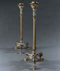 Picture of CA0361 Elegant pair of English candlesticks by Elkington & Co.