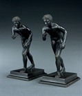 Picture of CA0359 Pair of Grand Tour Neapolitan bronze Runners by Sommer