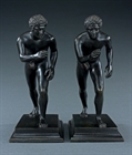 Picture of CA0359 Pair of Grand Tour Neapolitan bronze Runners by Sommer