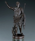 Picture of CA0348 Grand Tour bronze Augustus Prima Porta on substantial Marble column