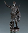 Picture of CA0348 Grand Tour bronze Augustus Prima Porta on substantial Marble column