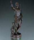 Picture of CA0348 Grand Tour bronze Augustus Prima Porta on substantial Marble column