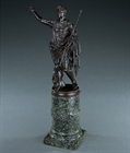 Picture of CA0348 Grand Tour bronze Augustus Prima Porta on substantial Marble column