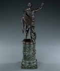 Picture of CA0348 Grand Tour bronze Augustus Prima Porta on substantial Marble column