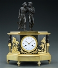 Picture of CA0341 Rare Directoire period 'Paul et Virginie' Au Bon Sauvage mantel clock