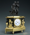 Picture of CA0341 Rare Directoire period 'Paul et Virginie' Au Bon Sauvage mantel clock