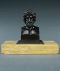 Picture of CA0360 Grand Tour bronze bust of Aesculapis on Sienna Marble base