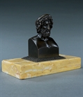 Picture of CA0360 Grand Tour bronze bust of Aesculapis on Sienna Marble base