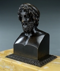 Picture of CA0360 Grand Tour bronze bust of Aesculapis on Sienna Marble base