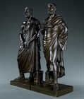 Picture of CA0346 Grand Tour bronze statues of Sophocles and Demosthenes