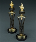 Picture of CA0342 Rare pair of English Regency Thomas Hope athenienne candlesticks