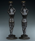 Picture of CA0340 Decorative Pair of Egyptian Revival pharaonic candlesticks