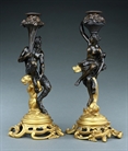 Picture of Rare pair of figural candlesticks after designs by Corneille Van Cleve