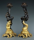 Picture of Rare pair of figural candlesticks after designs by Corneille Van Cleve