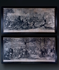 Picture of CA0291 Large 17thC pair of prints from the Triumphs of Alexander by Le Brun