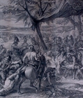 Picture of CA0291 Large 17thC pair of prints from the Triumphs of Alexander by Le Brun