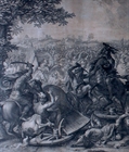 Picture of CA0291 Large 17thC pair of prints from the Triumphs of Alexander by Le Brun