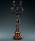 Picture of CA0303 Fine French Erechtheion caryatid candelabrum by Barbedienne